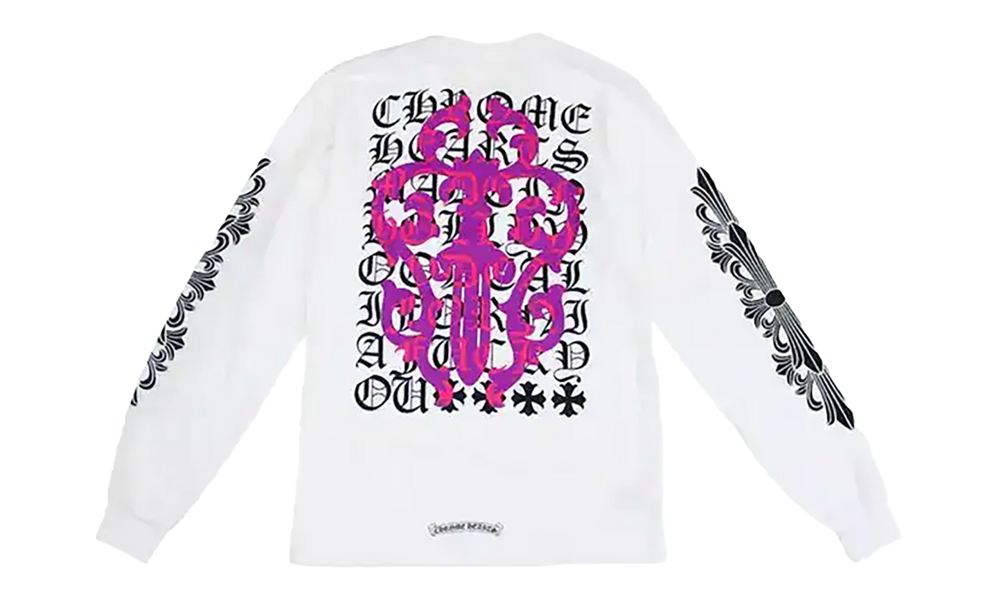 Eye Chart Dagger Longsleeve T-shirt "White" CHRM0855