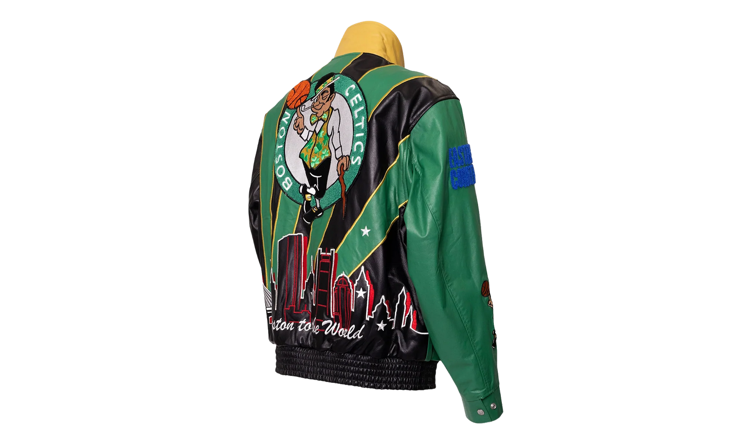 Skyline Full Leather Championship Jacket "2024 NBA Champion Boston Celtics" NBA 021 CEL