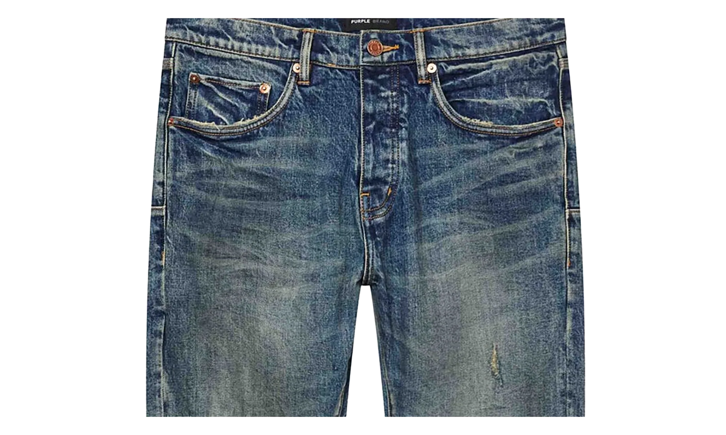 Vintage Mechanic Dirty Skinny Fit Jeans "Mid Indigo" P001 MDMD225