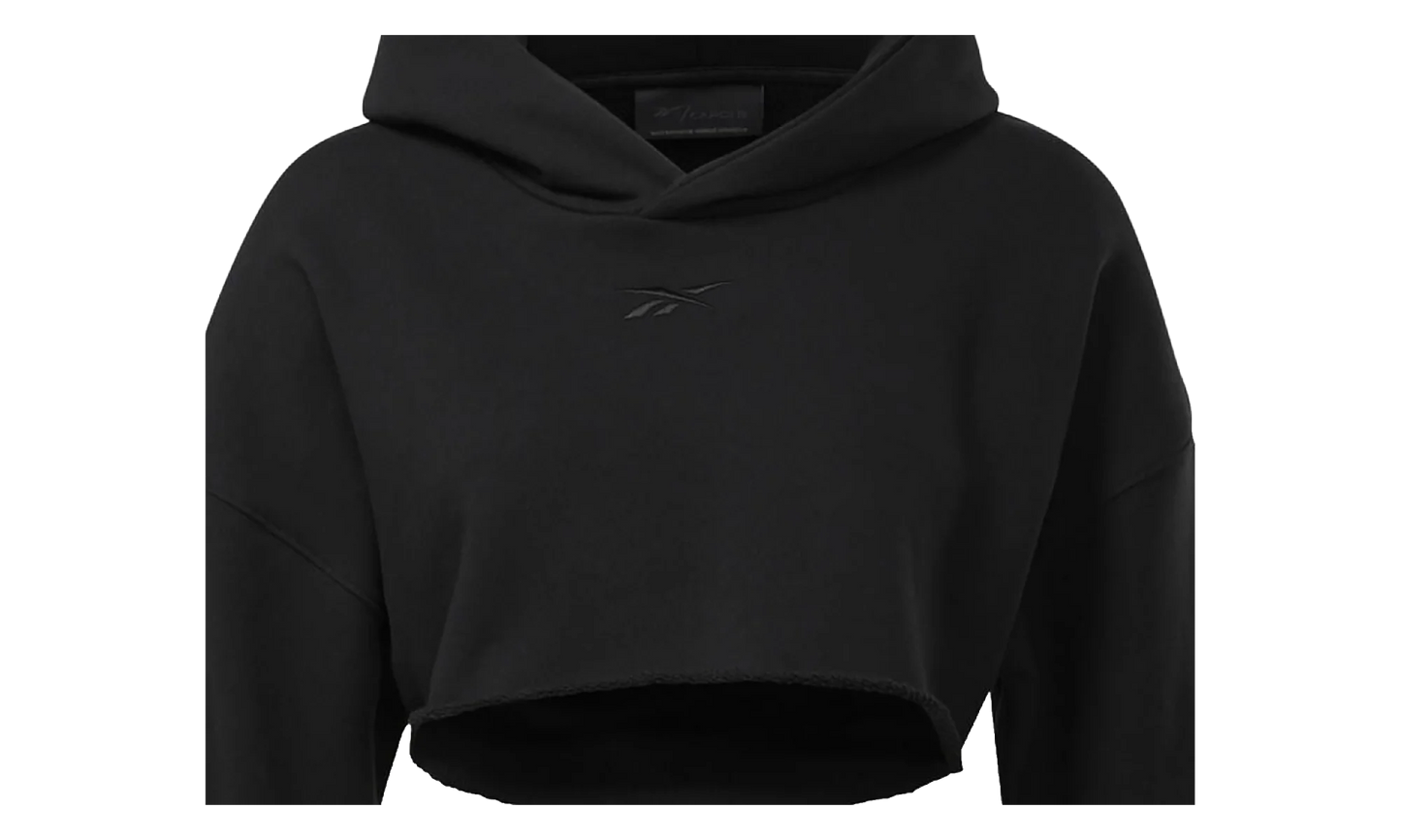 Cardi B Crop Hoodie WMNS "Black" H48407
