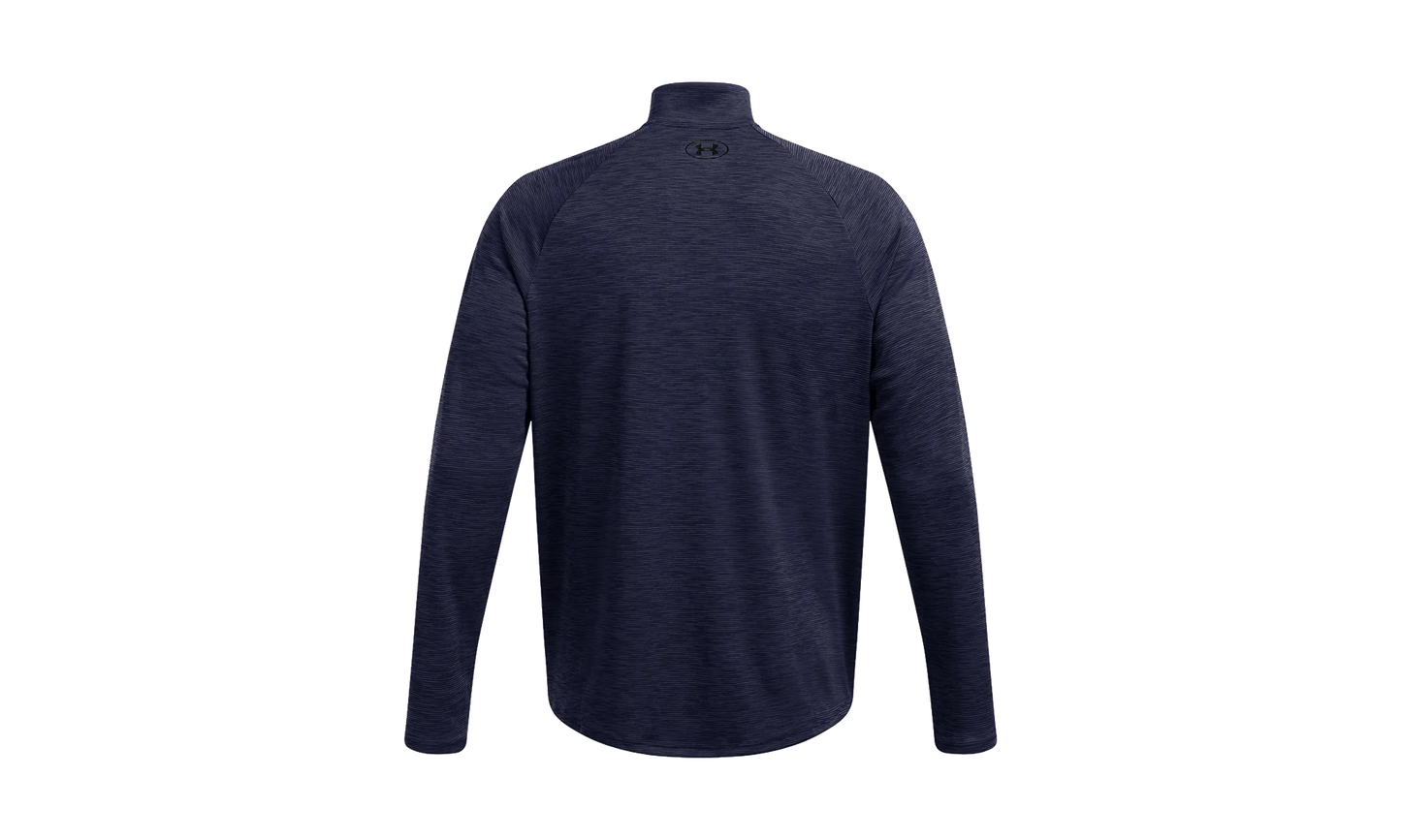Long Sleeve Tech Textured 1/2 Zip High Neck "Midnight Navy / Black" 1382797 410