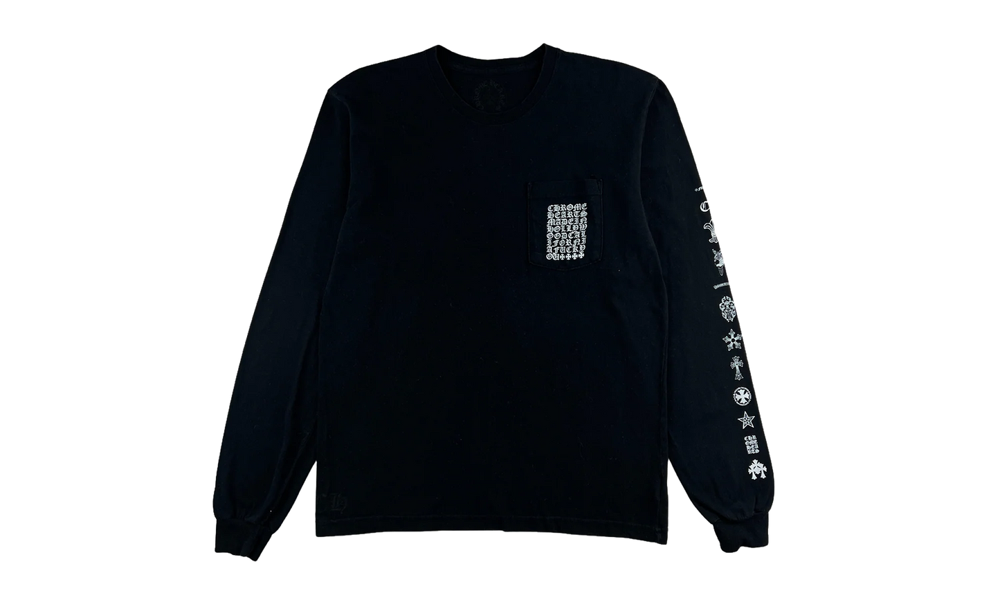Multi Logo Script Long Sleeve T-shirt "Black" CHRM0760