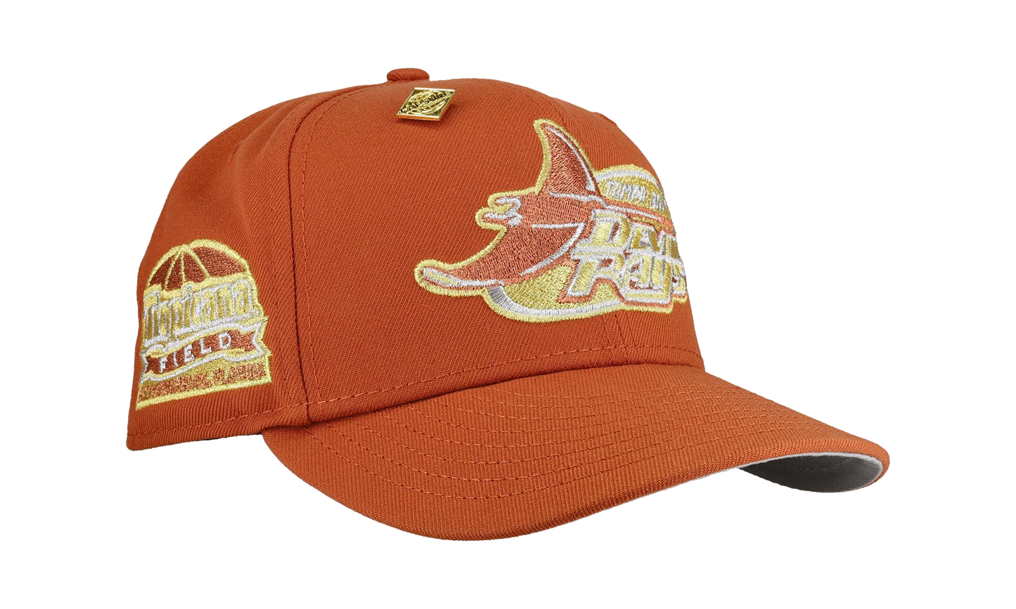 59FIFTY Tampa Bay Rays Tropicana Field Fitted Hat "Burnt Orange Gold" NE388