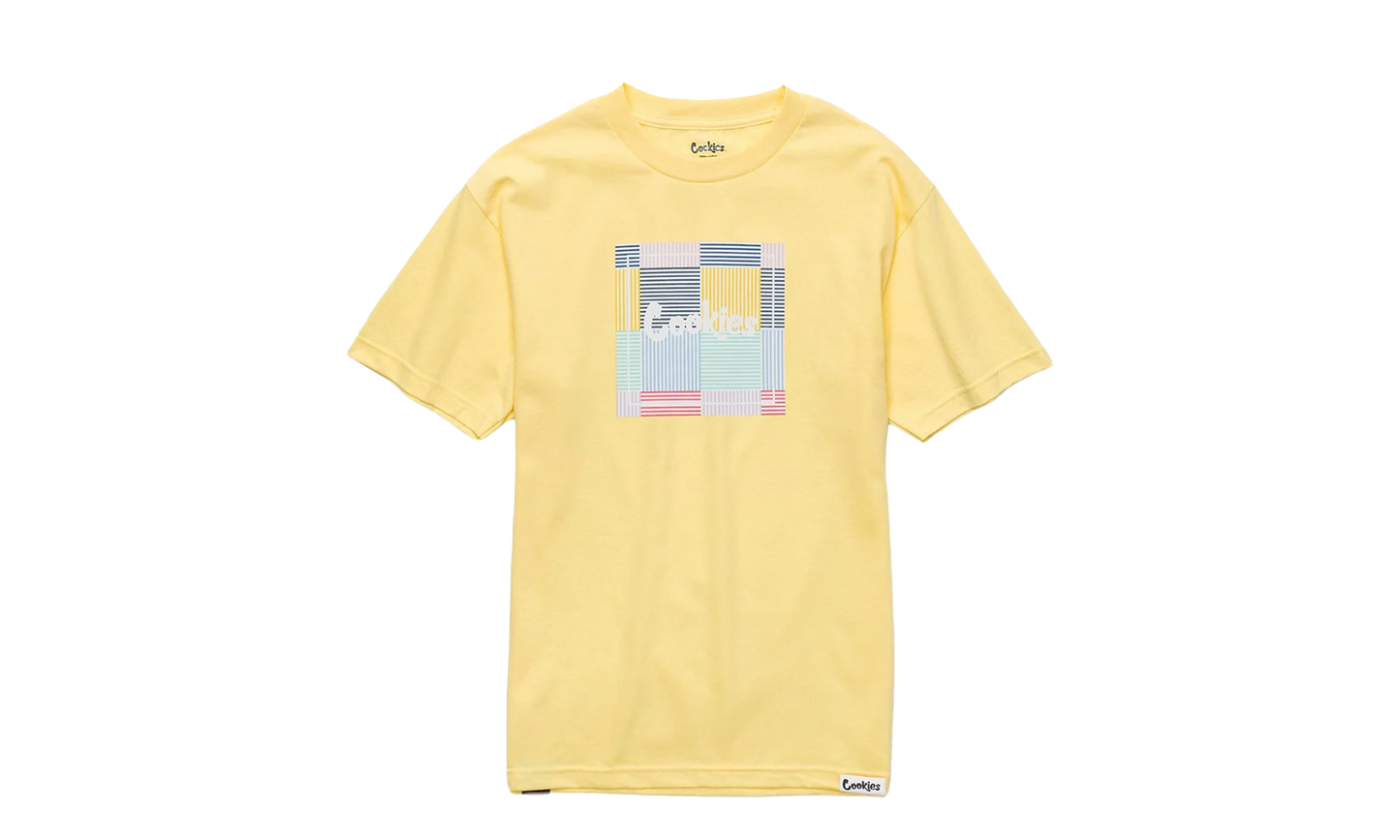 South Hampton Seersucker Patchwork Logo Tee Shirt "Yellow" 1542T3860 BAN
