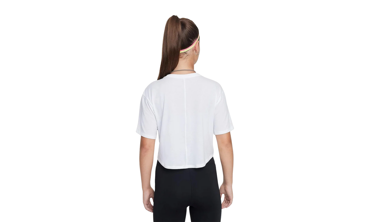 Relaxed Dri-FIT Short-Sleeve Top GS "White / Black" FZ5602 100