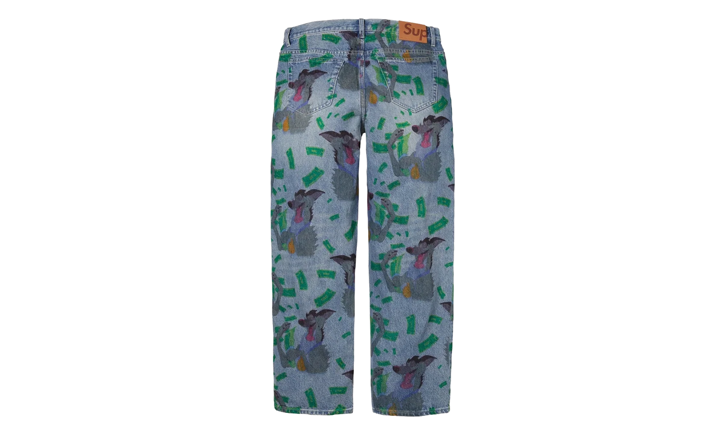 All Dogs Go To Heaven Loose Fit Jean "FW25 - Washed Indigo" SU26919