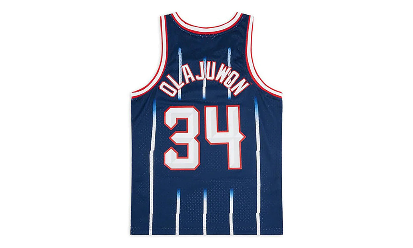 NBA Hakeem Olajuwon Swingman Road Jersey "1996 Houston Rockets - Navy" SMJYGS18173 HRONAVY96HOL