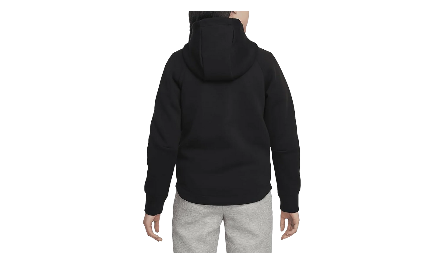 Sportswear Tech Fleece Girls' Full-Zip Hoodie GS "Black / Black / Black" FD2979 010