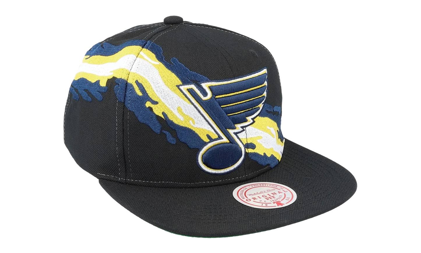 NHL Vintage Paintbrush Snapback Cap "St. Louis Blues - Black" 6HSSSH22087 SLUBLCK