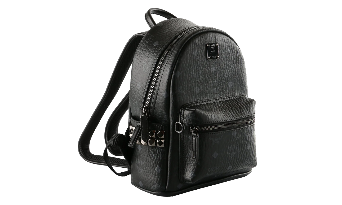 Mini Stark Side Studs Backpack in Visetos "Black" MMKEAVE16BK001