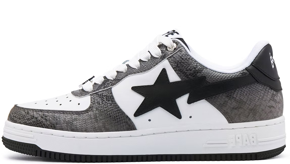 A Bathing Ape Sta Snake Skin Black