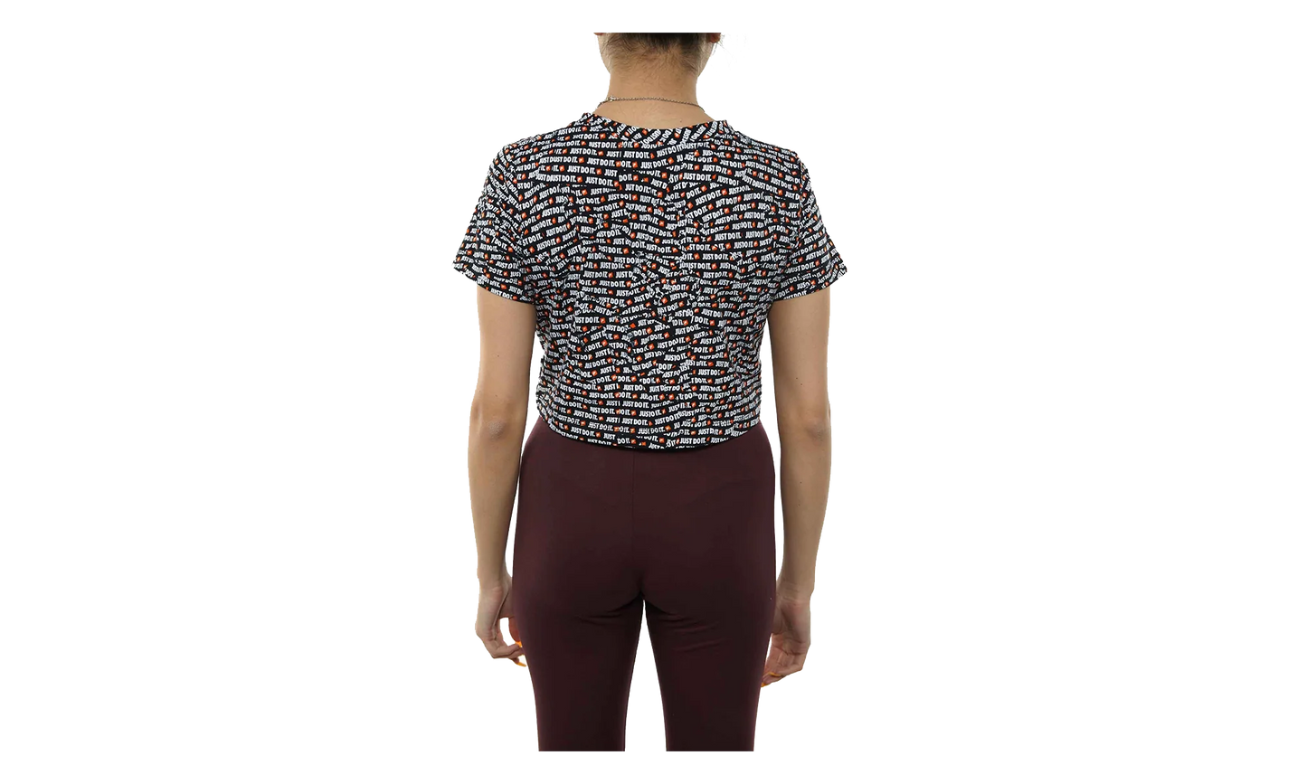 JDI Anniversary AOP Crop Top WMNS "Black / White - Orange" AQ0249 010
