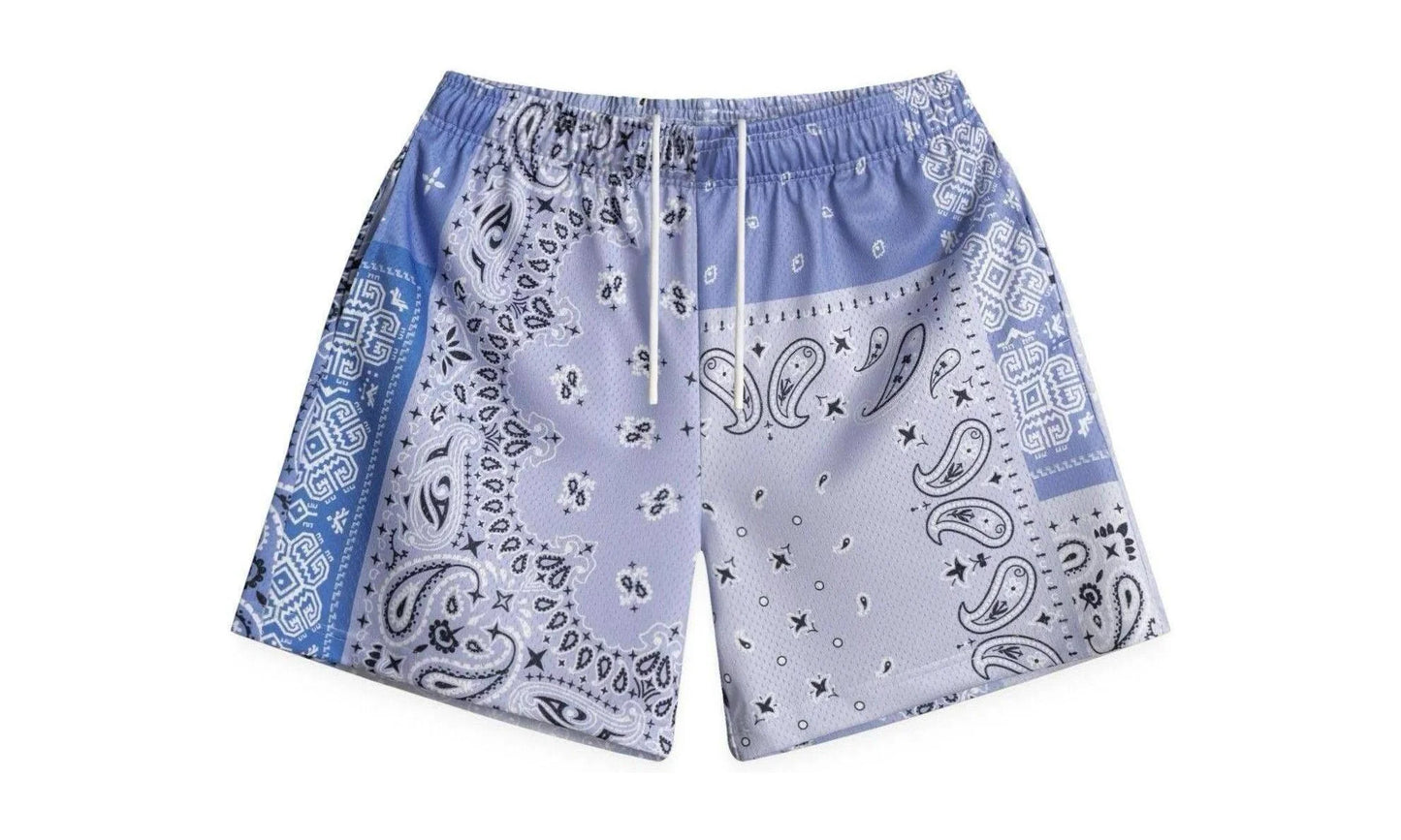 Patchwork Paisley Shorts "Sky Lavender" BS74