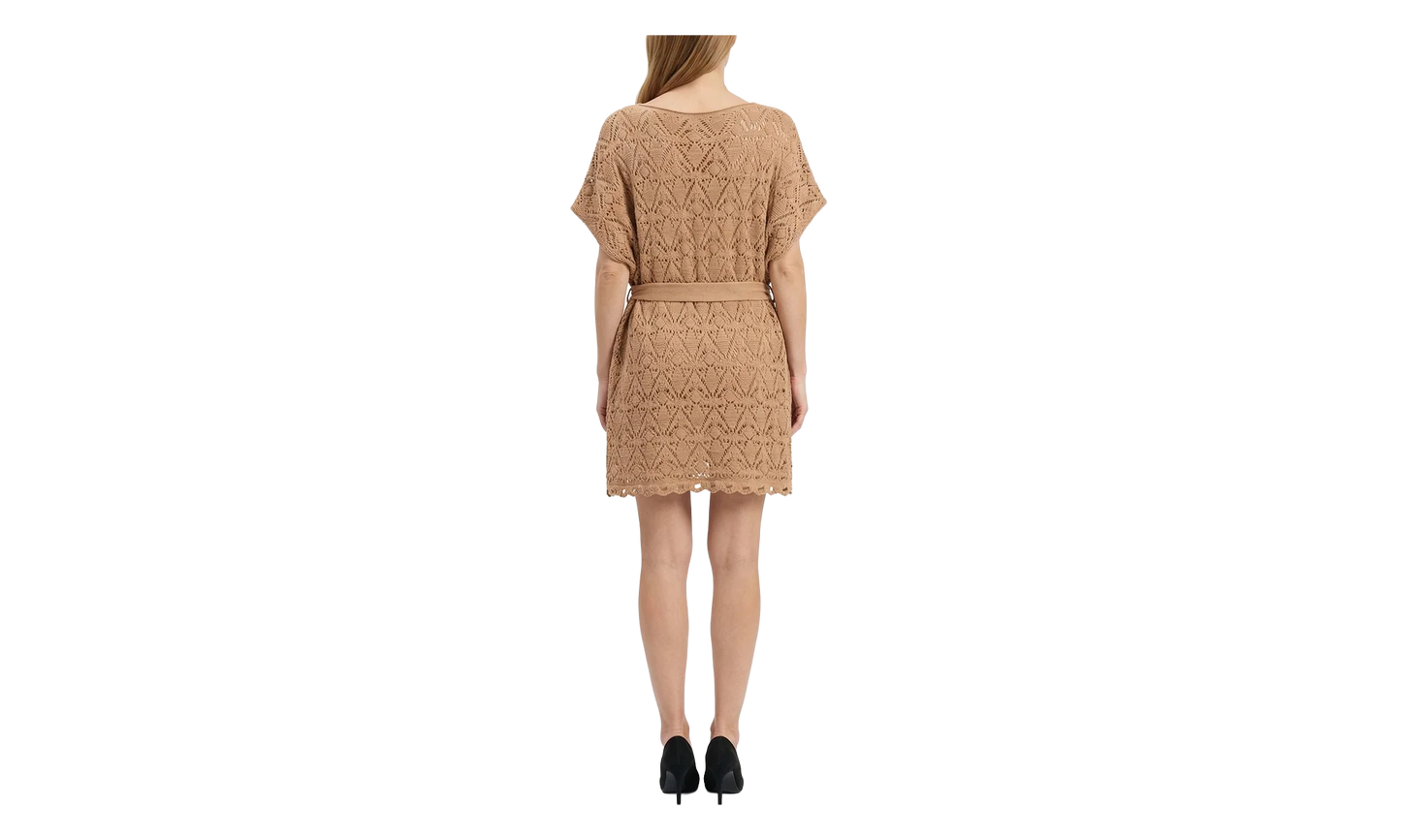 Poncho Style Crochet Laced Mini Dress WMNS "Dark Sand" AF4R0005KD780AG