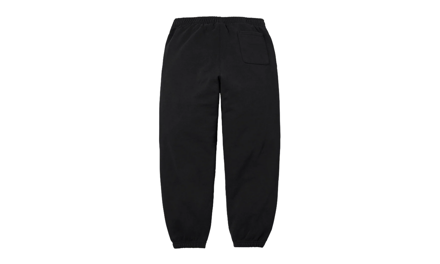 Satin Appliqué Sweatpant "SS26 - Black" SU27515