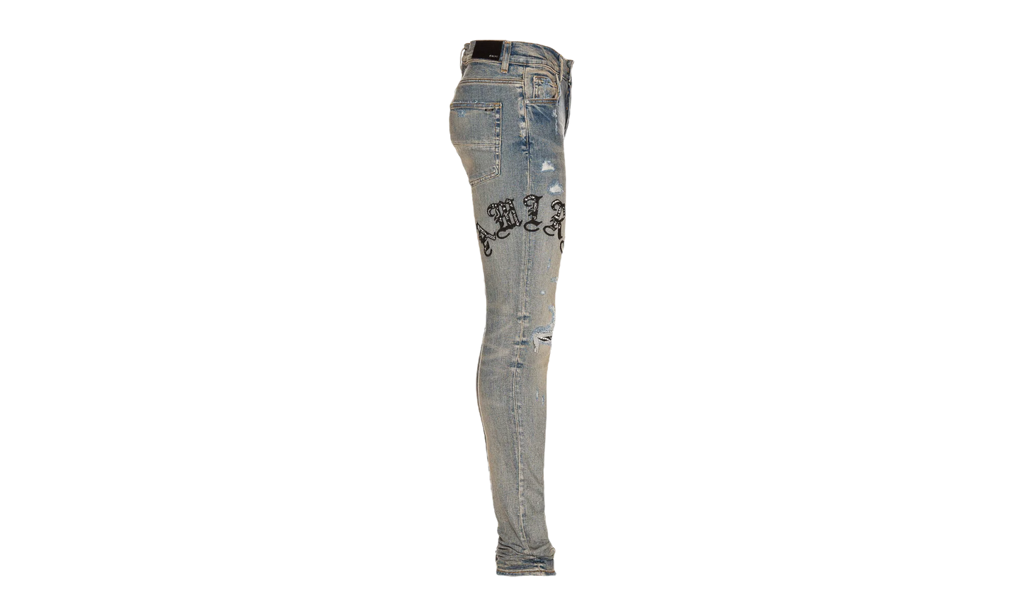 Old English Logo Bandana Patch Jeans "Clay Indigo Multi" PS22MDS148 408B