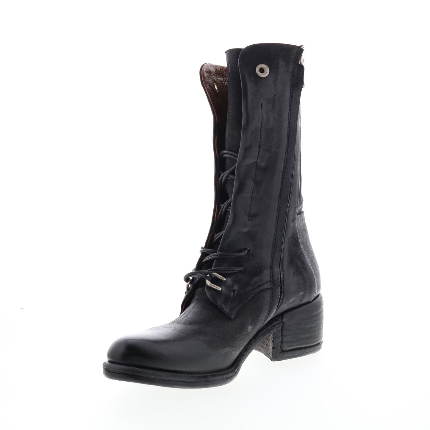 Opie 548213-201 Womens Black Leather Lace Up Casual Dress Boots