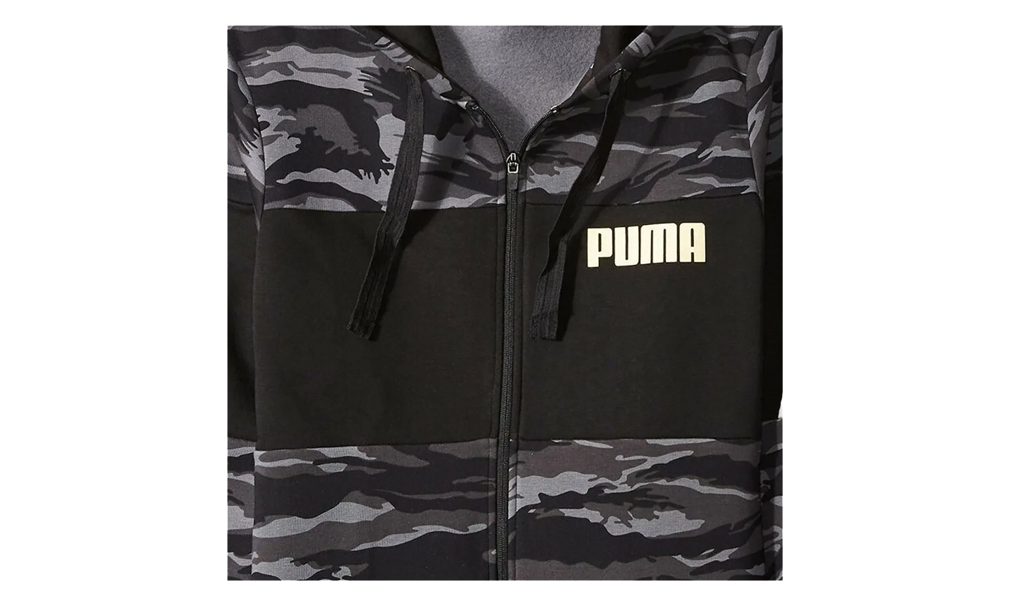 Camo Fullzip Fleece Hoodie "Black" 855054 01