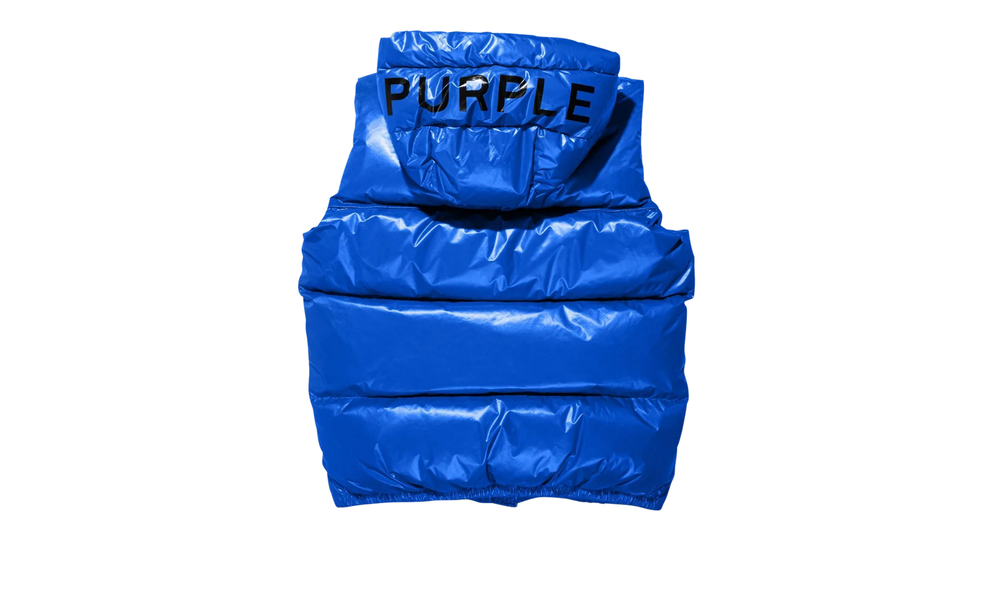 NYLON PUFFER VEST "Blue" P623 PBLV423