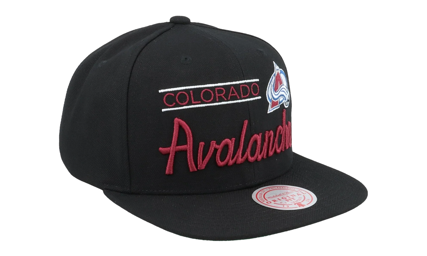 NHL Retro Lock Up Snapback Cap "Colorado Avalanche - Black" 6HSSLD21213 CAVBLCK