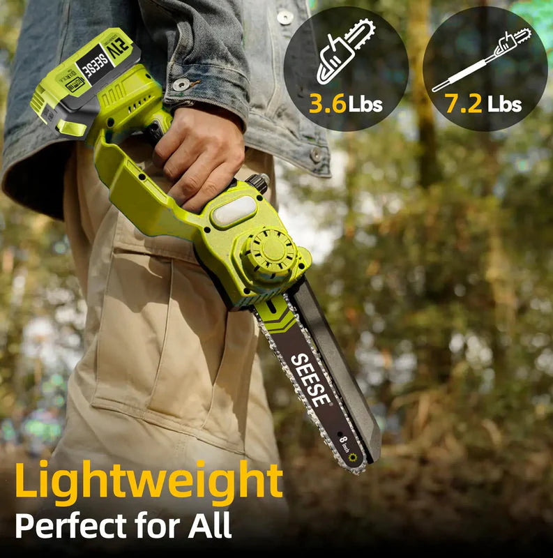 2-in-1 Cordless Pole Pruner & Mini Chainsaw – 15ft Reach