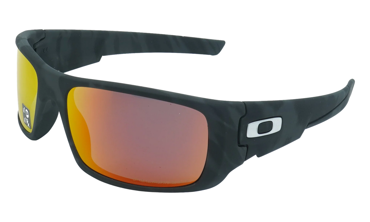 Crankshaft Polarized Sunglasses "Matte Black Camo / Ruby Iridium Polarized" OO9239 30