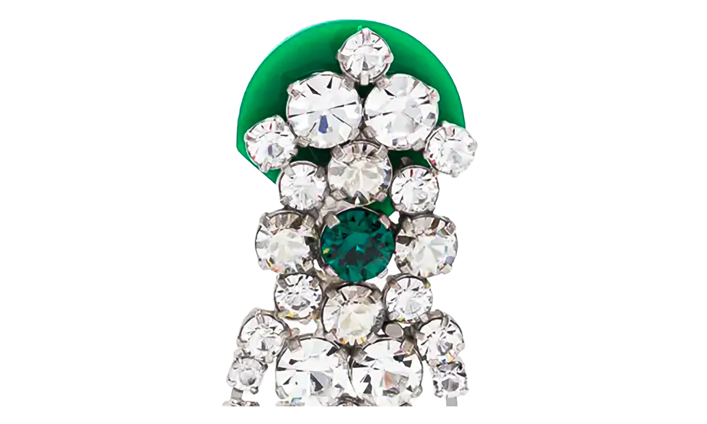 CRYSTAL DROP EARRINGS "Green" SM1VG0055P6479983