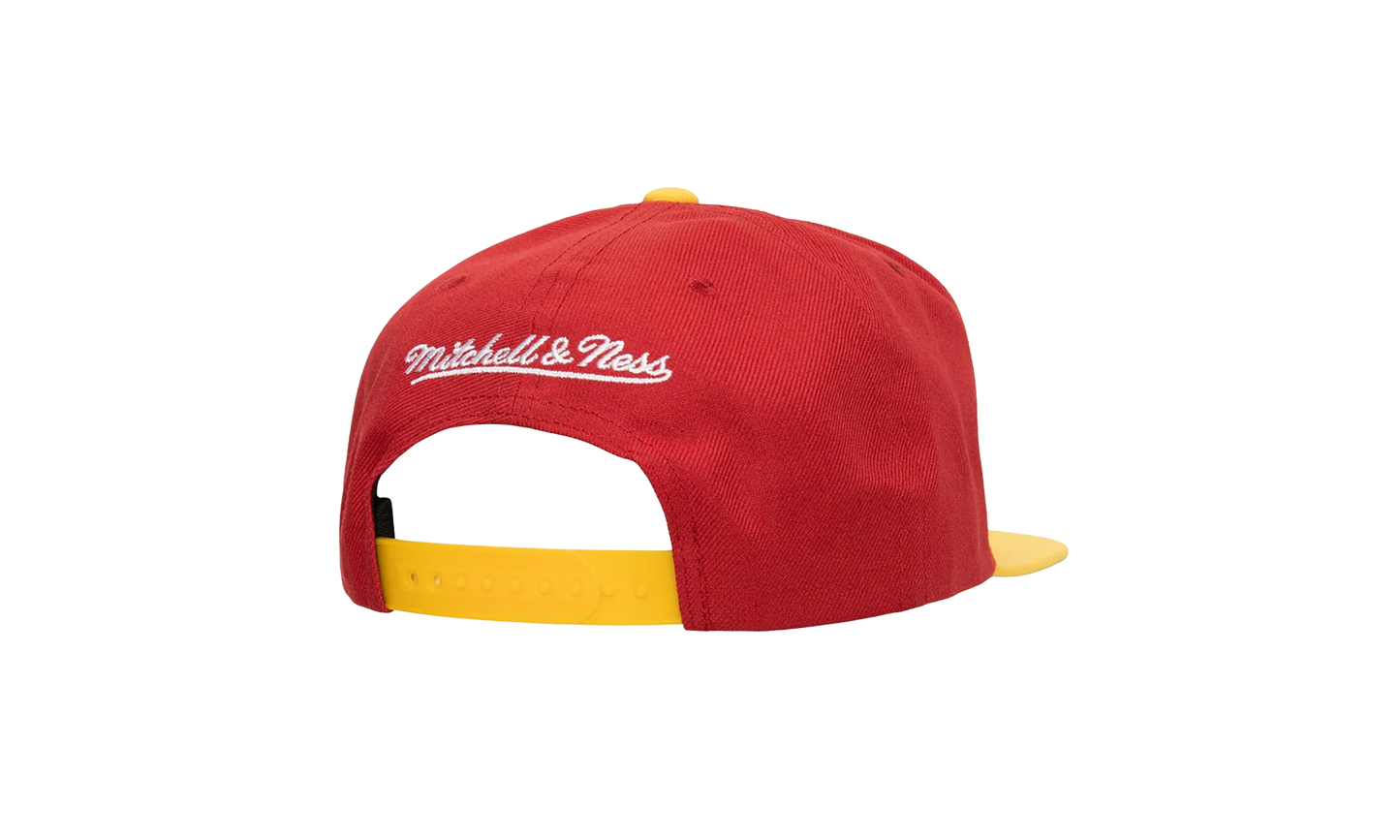 NBA Hardwood Classics Logo Bill Snapback Cap "Houston Rockets - Red / Yellow" HHSS4528 HROYYPPPRDYW