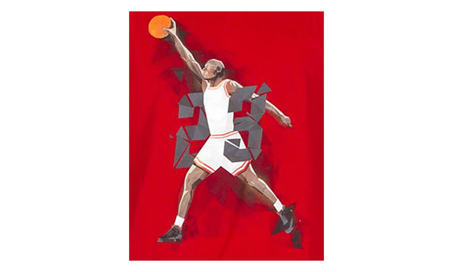 Air Jordan IX West Madison St. T-shirt "Gym Red / Black" 687820 687