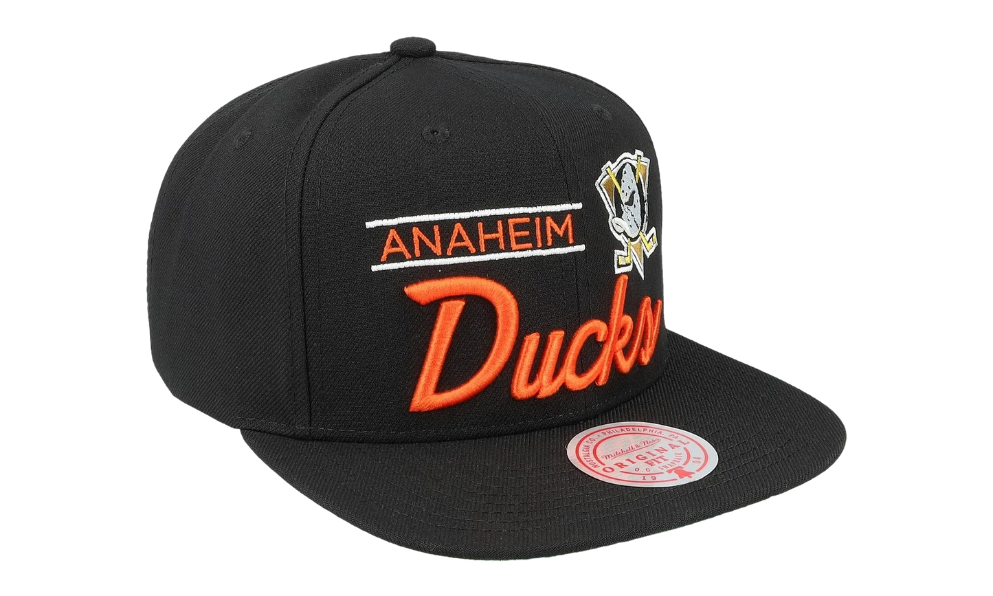NHL Retro Lock Up Snapback Cap "Anaheim Ducks - Black" 6HSSLD21213 ADUBLCK