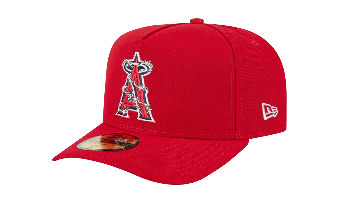 59FIFTY Anaheim Angels Fence A-Frame Fitted Hat "Red" 60693489