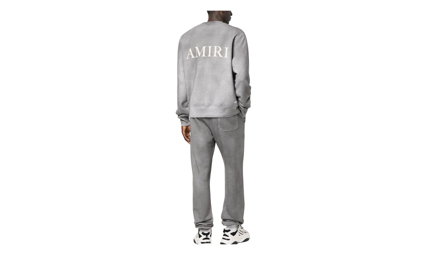 Aged Puff Logo Crewneck Sweatshirt "Grey" AW22MJL052 030