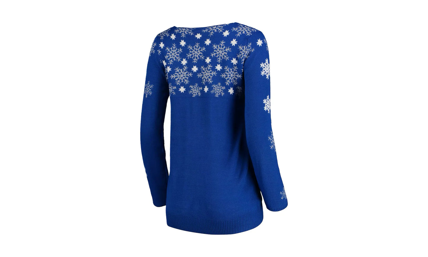 NBA Golden State Warriors V-Neck Sweater WMNS "Snowflake - Blue" STA0618 00001