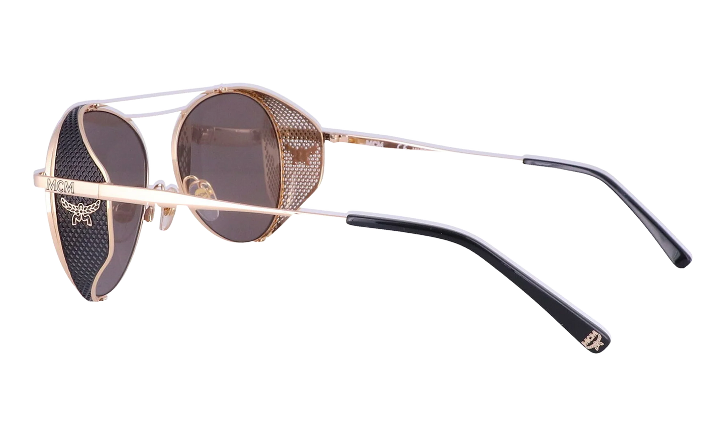 Double Bridge Aviator Sunglasses "Shiny Gold" MCM129S-740