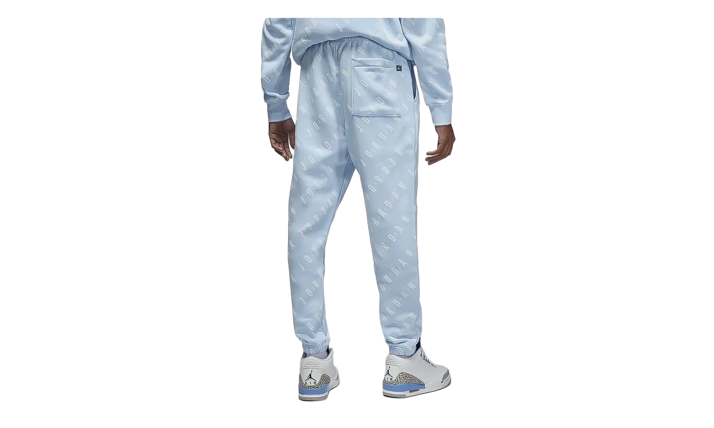 Air Jordan Fleece Pants All Over Print Joggers "Ice Blue" DV7646 485