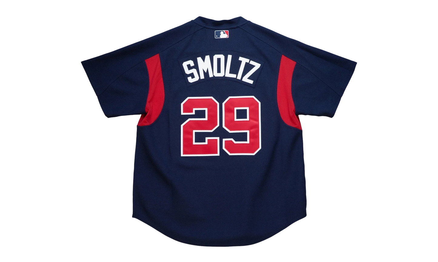 MLB John Smoltz Authentic Batting Practice Jersey "2003 Atlanta Braves – Navy" ABPJAC20009 ABRNAVY03JSM