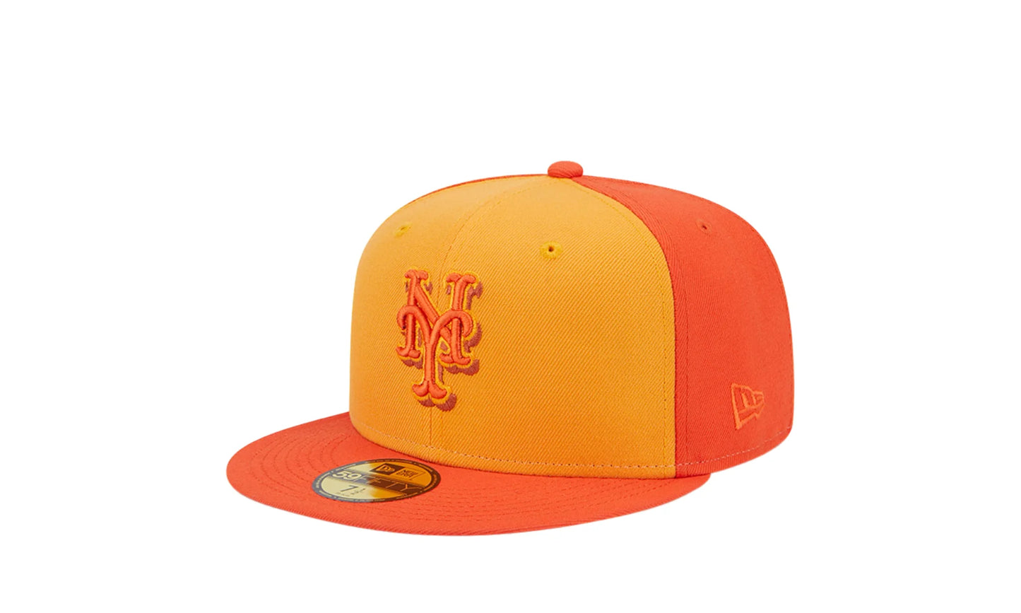 New York Mets Tri-Tone Team 59FIFTY Fitted Hat "Orange" 60355915