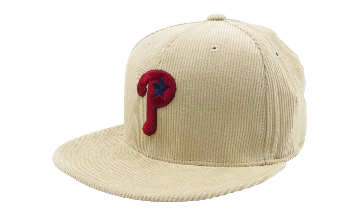 MLB Team Cord Fitted Phillies 2004 Cap "Cream" 6HSF1838 PPH04PPPCREA