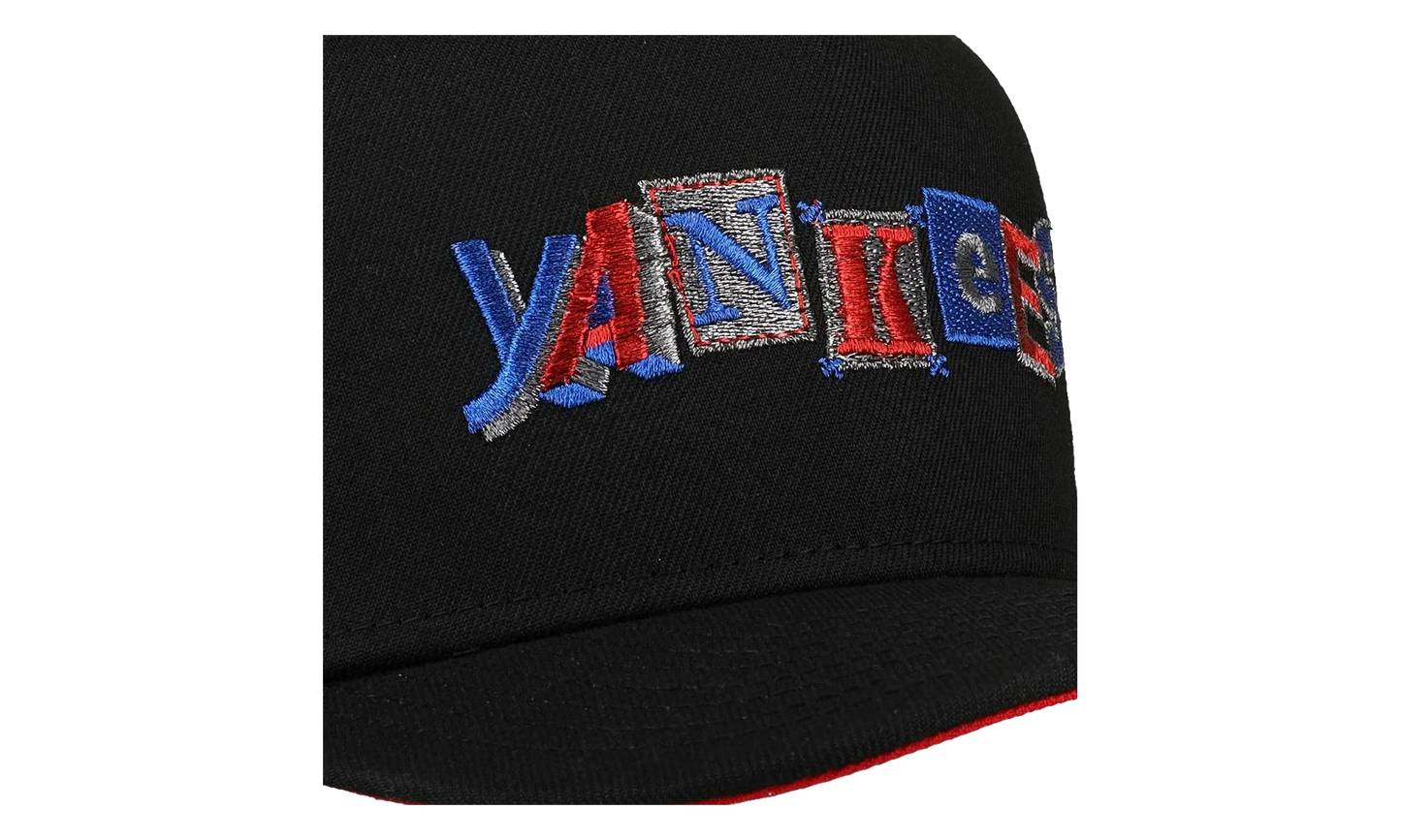 9FIFTY New York Yankees 2003 World Series A Frame Snapback Hat "Black / Metallic" NE268