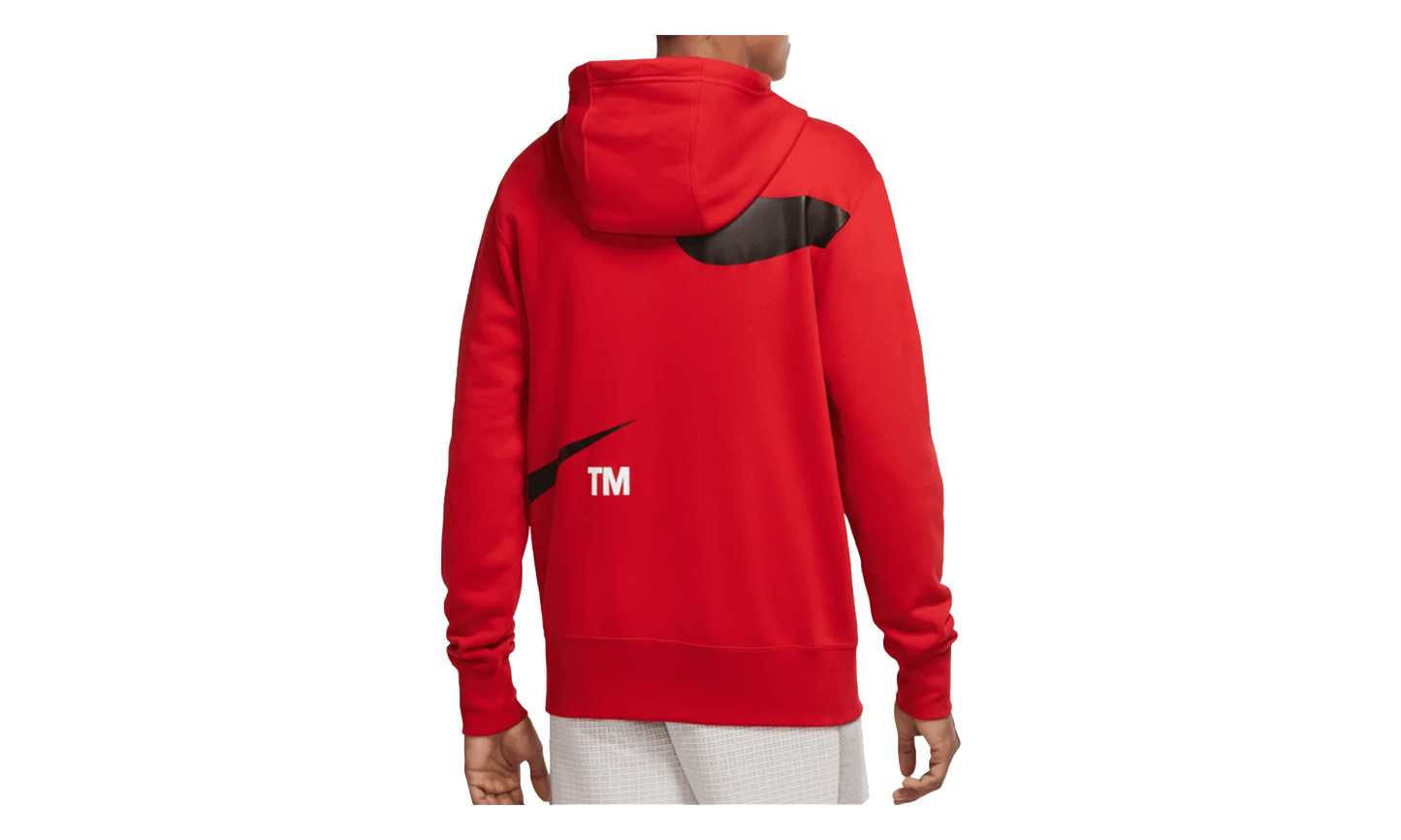 Sportswear Swoosh Semi Brushed Back Hoodie "Gym Red / Black" DD6011 657