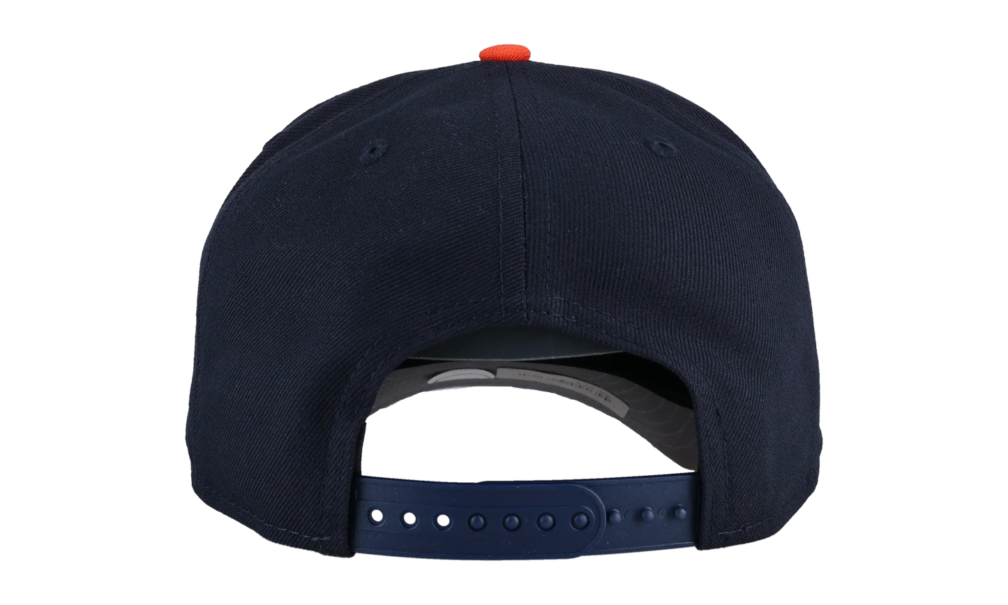 9FIFTY Houston Astros Cartoon A Frame Snapback Hat "Navy / Orange" NE133