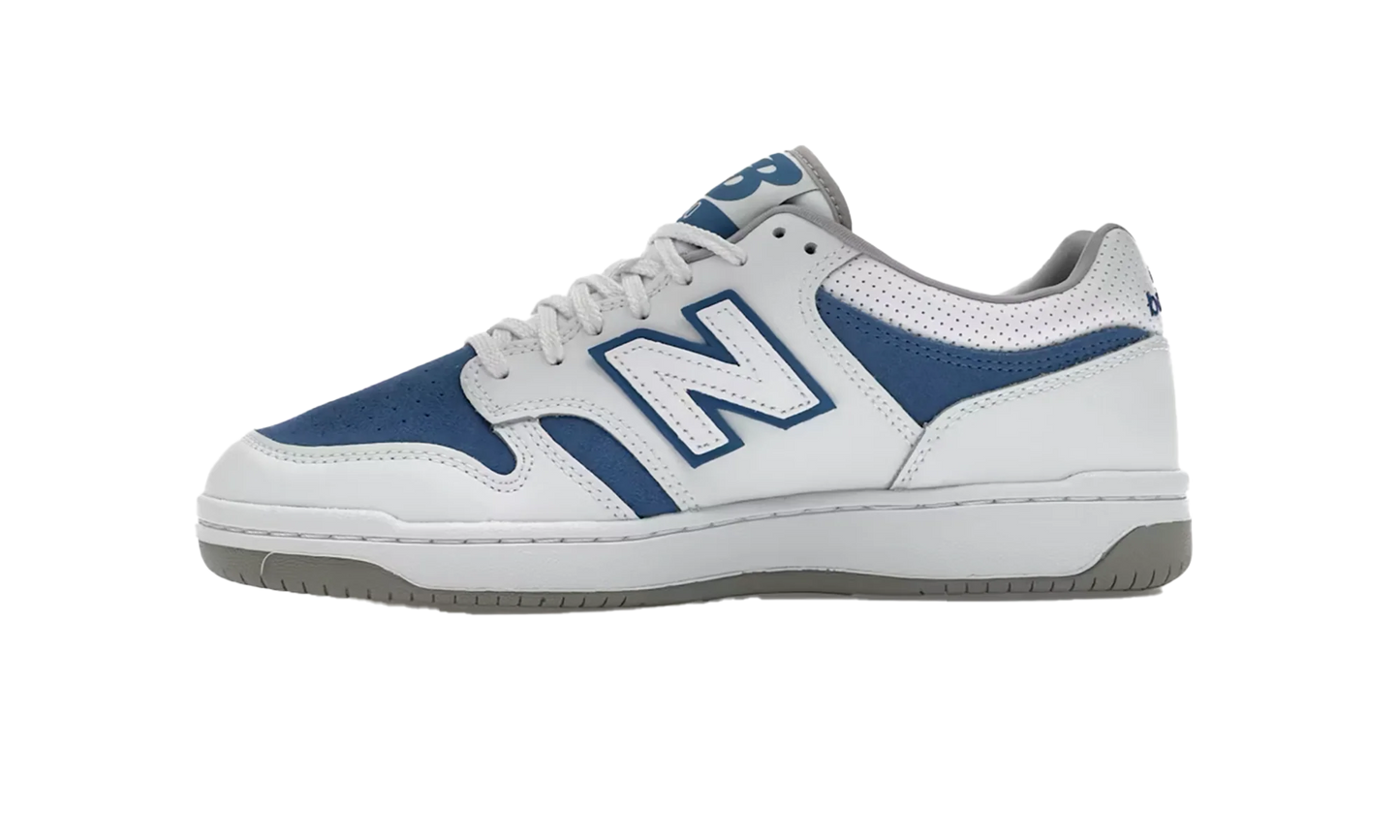 480 "White Royal Blue Suede" BB480LRB