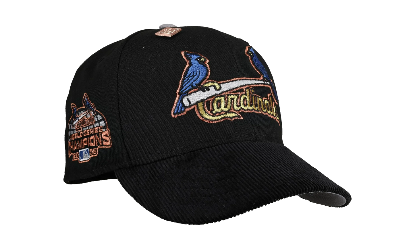 59FIFTY St Louis Cardinals 2005 World Series Fitted Hat "Black - Corduroy Visor" NE382