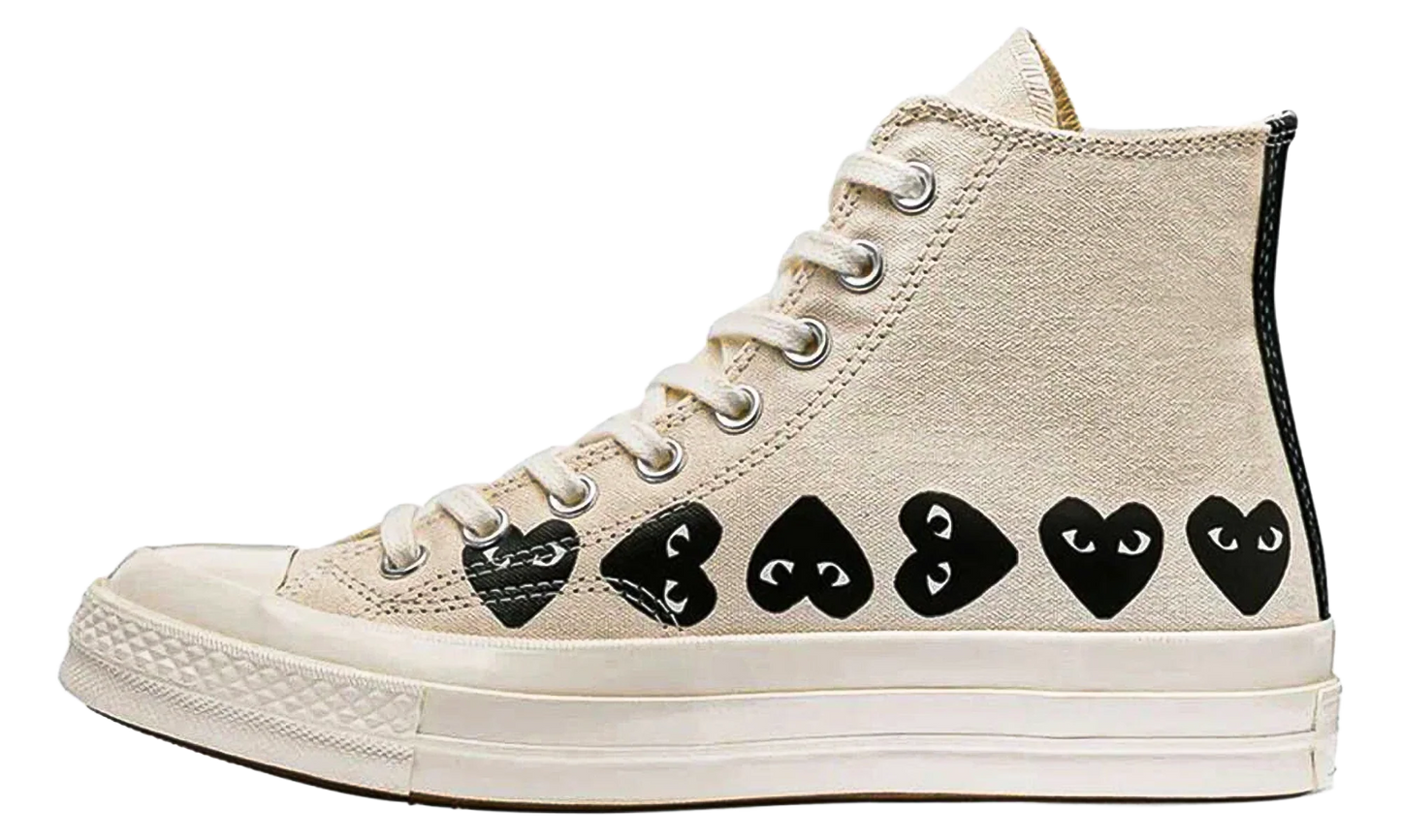 Chuck Taylor All Star 70 Hi "Comme des Garcons PLAY Multi-Heart Milk" AZ K127 001