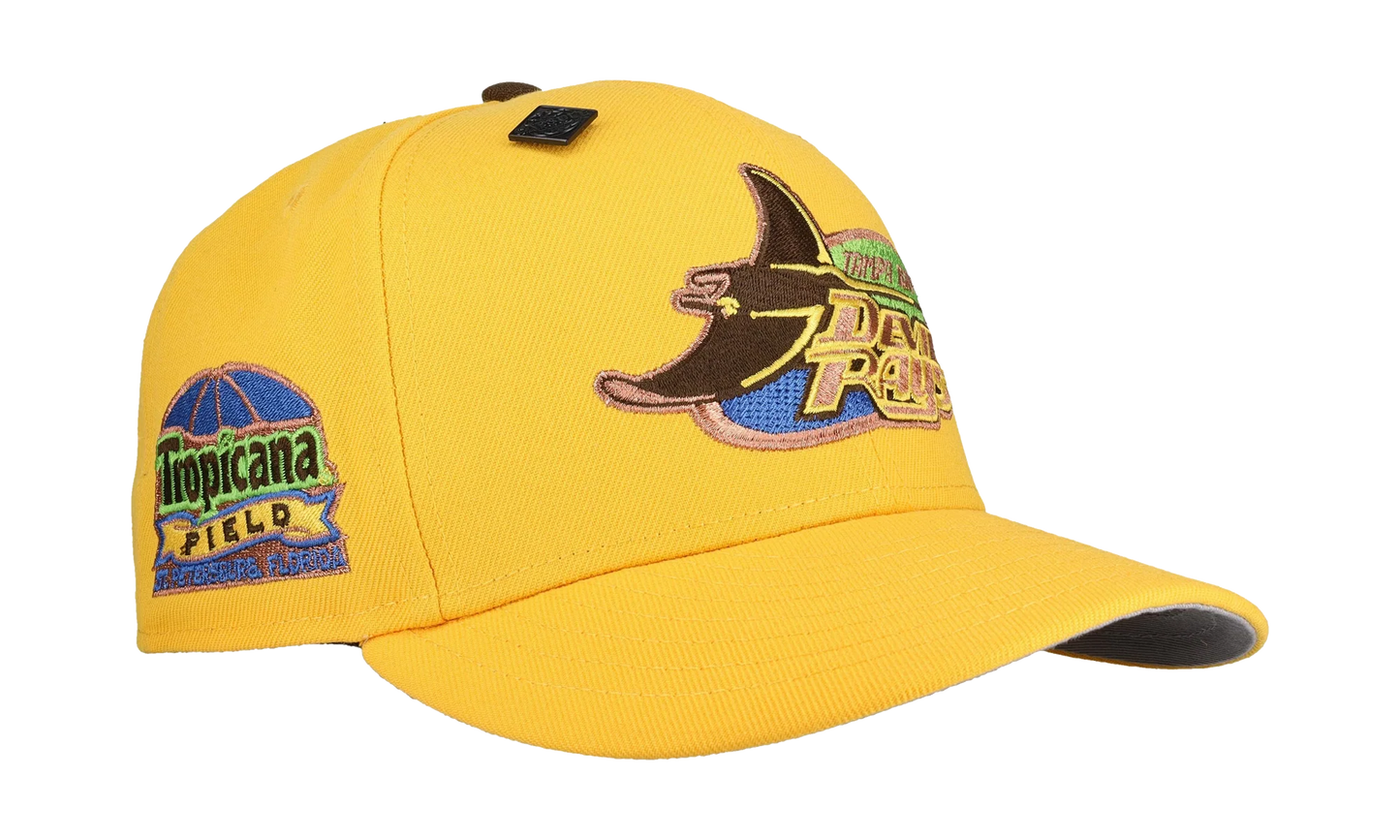 59FIFTY Tampa Bay Rays Tropicana Field Fitted Hat "Yellow / Copper" NE392