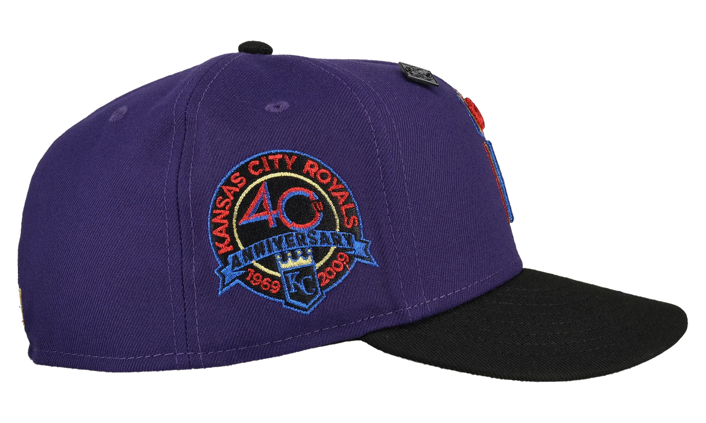 59FIFTY Kansas City Royals Trippy 40th Anniversary Patch Fitted Hat "Blue / Grey" 123451297206