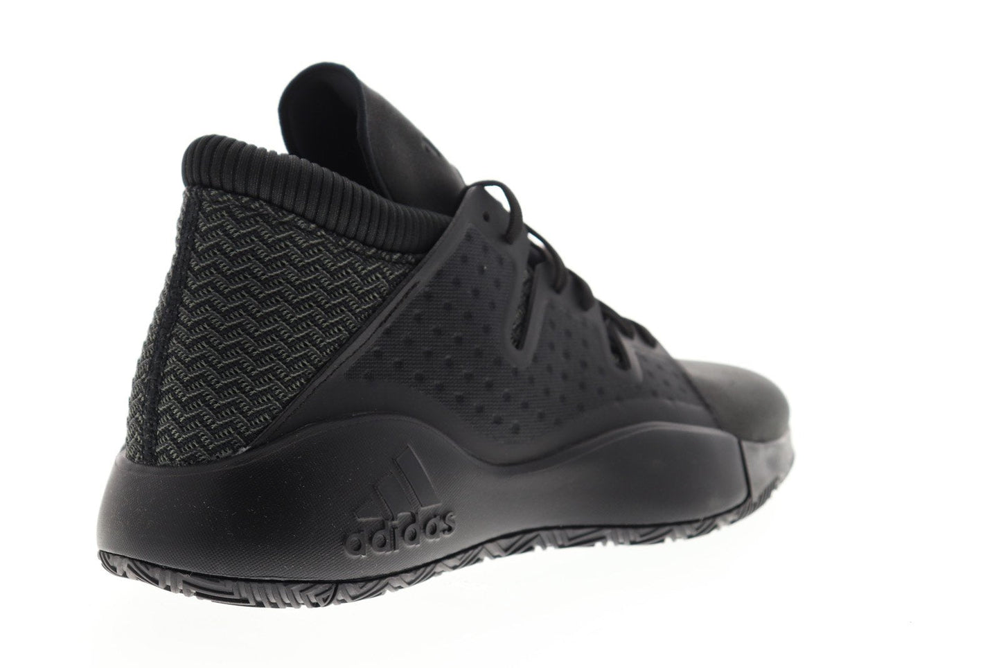Pro Vision BB9303 Mens Black Canvas Mid Top Athletic Gym Basketball Shoes