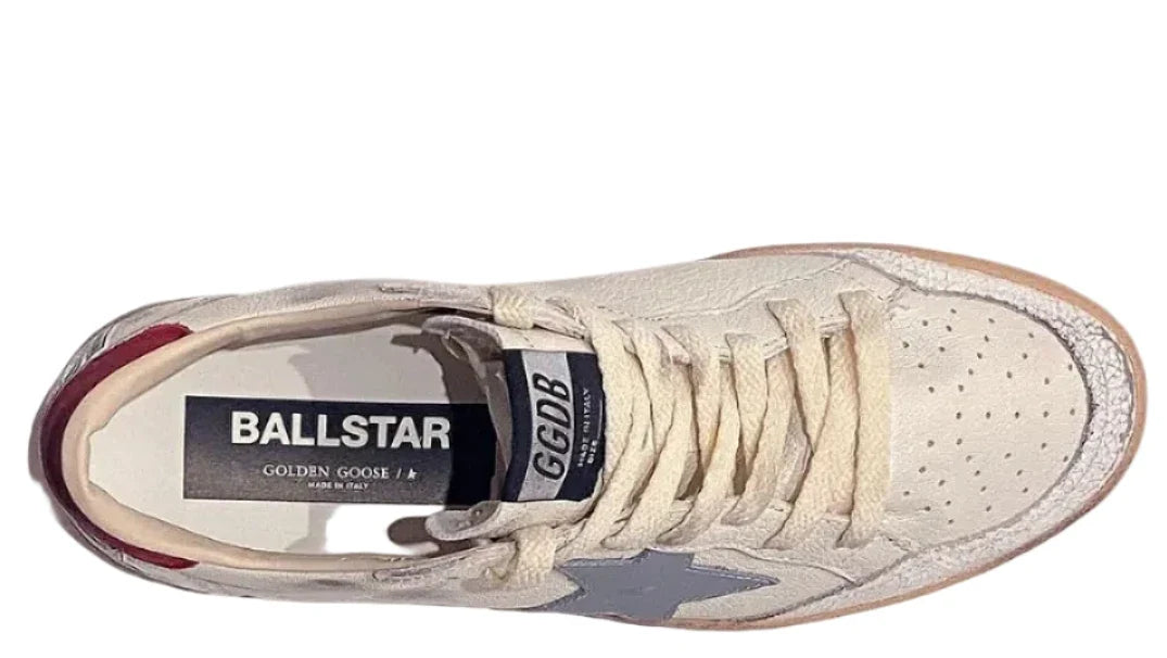 Golden Goose Ball Star Nappa White Silver Blue Red