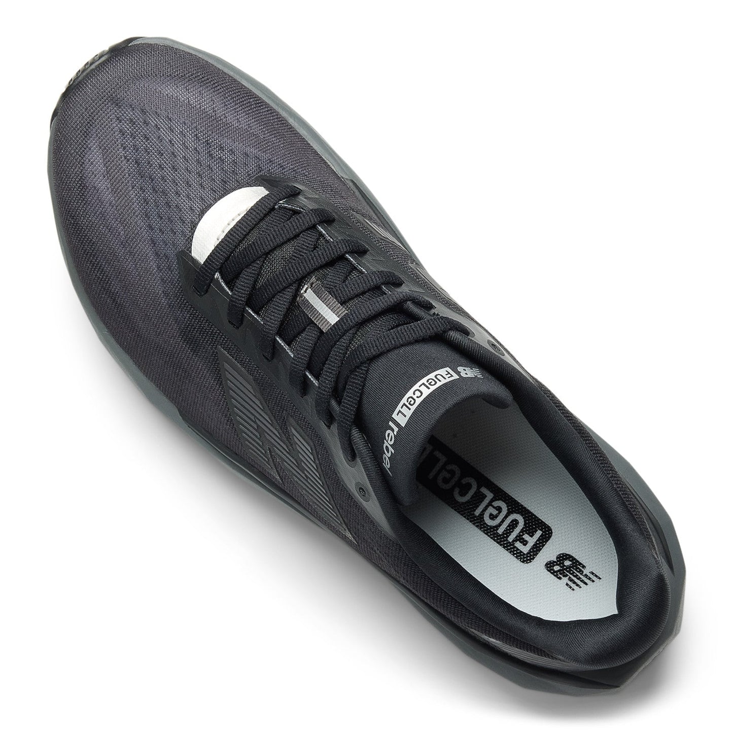 Men's FuelCell Rebel v5 in Black with Castlerock and Silver Metallic