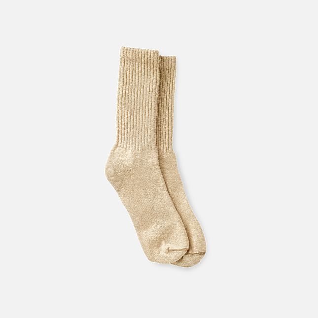 Cotton Blend Ragg Crew Boot Socks